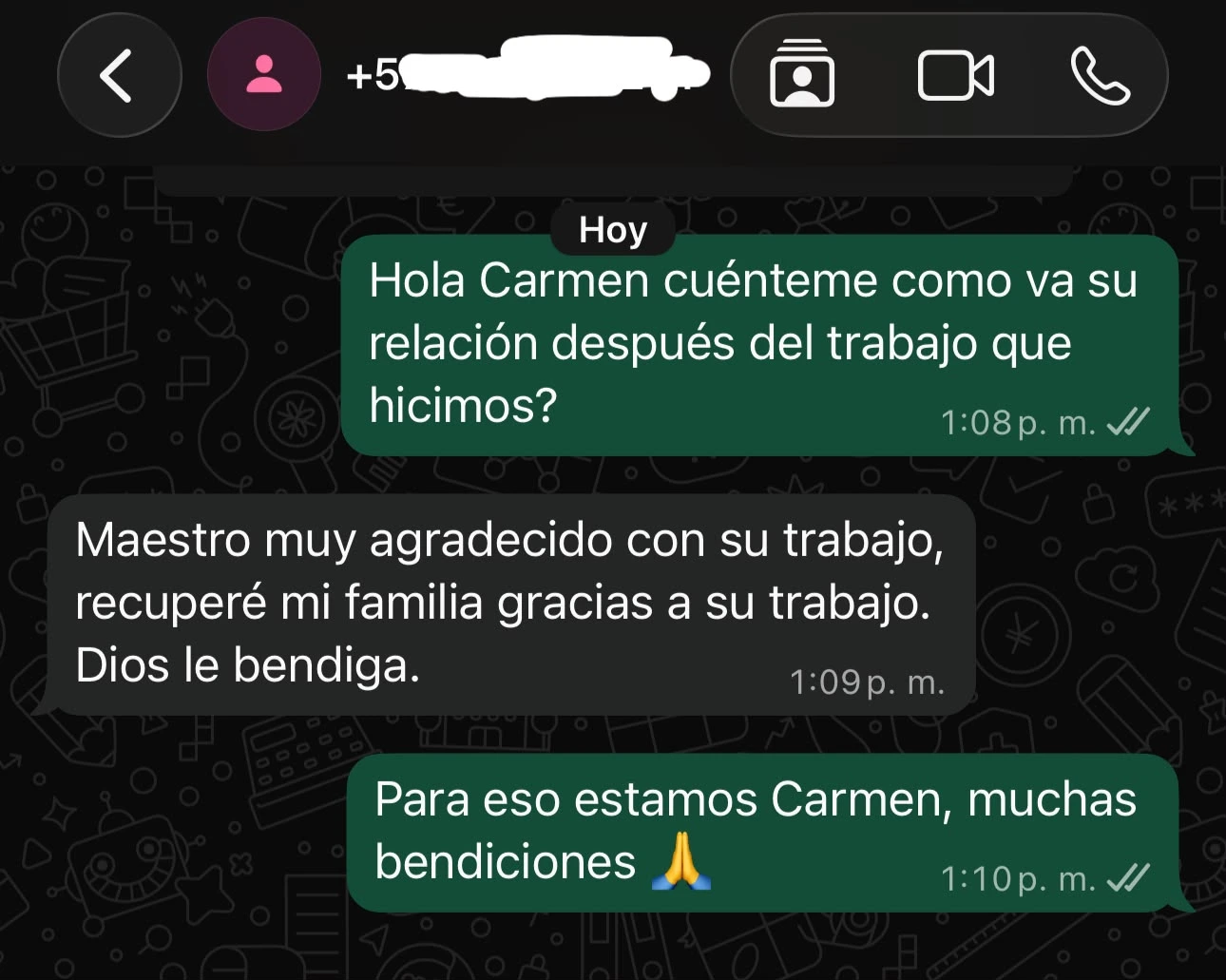 Testimonio de retorno